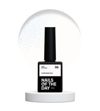 shumee NAILSOFTHEDAY Cover base NEW Milk 06 - polprozorna mlečna podlaga z modrimi bleščicami, 10 ml