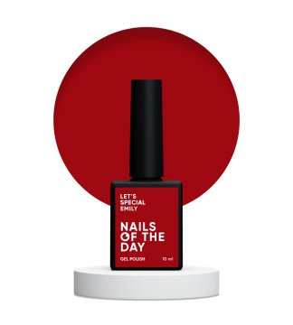 shumee NAILSOFTHEDAY Let's special Emily - intenzivno rdeč hibridni lak za nohte, 10 ml