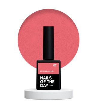 shumee NAILSOFTHEDAY Bottle gel Shimmer 07 - rdeč s srebrnimi bleščicami gel za krepitev in obnovo, 10 ml
