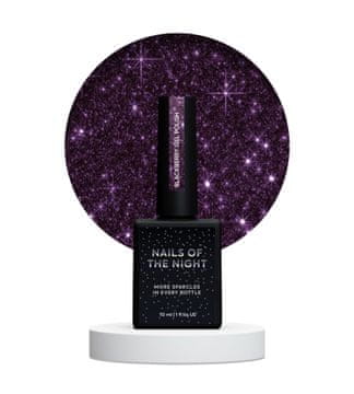 shumee NAILSOFTHENIGHT Blackberry - vijoličen hibridni lak za nohte z odsevnimi delci, 10 ml