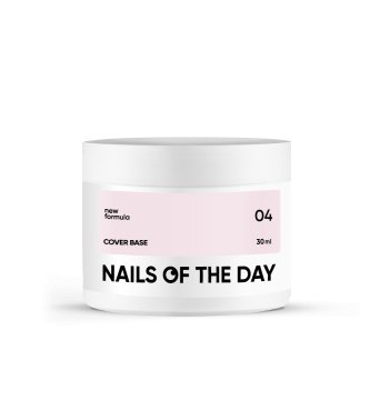 shumee NAILSOFTHEDAY Cover base NEW 04 - polprozorna pudrasto-roza hibridna baza, 30 ml