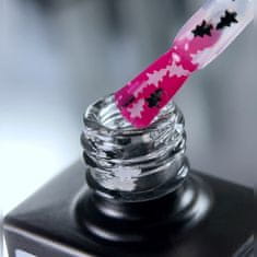 shumee NAILSOFTHEDAY Party top 07 - prozoren top s črno-belimi jelkami, nelepljiva plast, 10 ml.