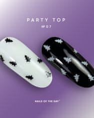 shumee NAILSOFTHEDAY Party top 07 - prozoren top s črno-belimi jelkami, nelepljiva plast, 10 ml.