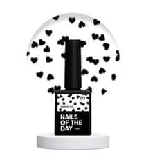 shumee NAILSOFTHEDAY Kupidon top 03 - top s črnimi srčki brez lepljive plasti, 10 ml