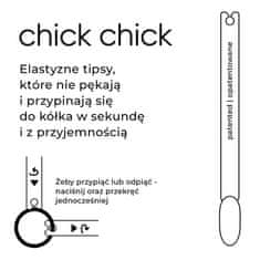 shumee CHICK CHICK ECO konice ločeno snemljive - prozorne mandljeve mat, 50 kos na obročku