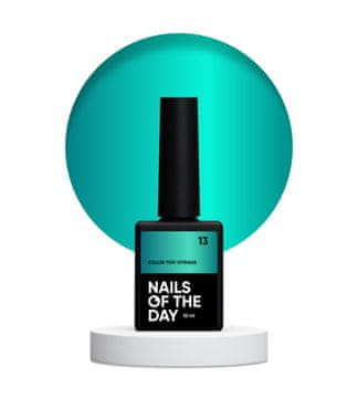 shumee NAILSOFTHEDAY Colour top Vitrage 13 - vitraž turkizno hibridni top brez lepljive plasti, 10 ml