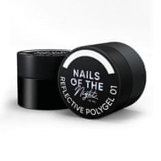 shumee NAILSOFTHENIGHT Reflective Polygel 01 - mlečni tekoči akrilni gel z "flash" učinkom, 15 ml