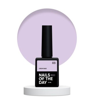 shumee NAILSOFTHEDAY Cream base 03 - vijolična podlaga za občutljive nohte, 10 ml