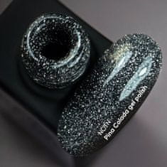 shumee NAILSOFTHENIGHT Pina Colada - siv hibridni lak za nohte z odsevnimi delci, 10 ml