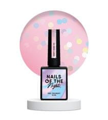 shumee NAILSOFTHENIGHT Party baza 03 - mlečno roza baza s holografskimi šesterokotniki, 10 ml