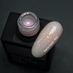 shumee NAILSOFTHENIGHT Party baza 03 - mlečno roza baza s holografskimi šesterokotniki, 10 ml