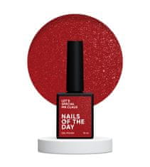 shumee NAILSOFTHEDAY Let's special Mrs. Claus - rdeči hibridni lak z bleščicami, 10 ml