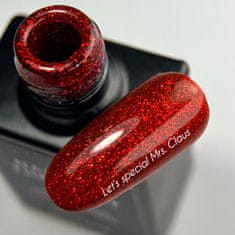 shumee NAILSOFTHEDAY Let's special Mrs. Claus - rdeči hibridni lak z bleščicami, 10 ml