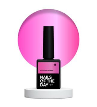 shumee NAILSOFTHEDAY Colour top Vitrage 11 - vitraž svetlo roza hibridni top brez lepljive plasti, 10 ml