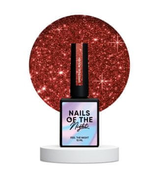 shumee NAILSOFTHENIGHT Spritz - svetlo rdeč hibridni lak za nohte z odsevnimi delci, 10 ml