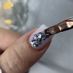 shumee NAILSOFTHENIGHT Dream gel 02 - srebrni gel za dekoracije s šesterokotniki in bleščicami, 5 g