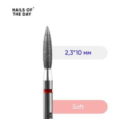 shumee NAILSOFTHEDAY diamantni rezalnik - rdeč plamen 2,3 x 10 mm