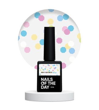 shumee NAILSOFTHEDAY Party top mat - mat top z neon šesterokotniki, brez lepljive plasti in brez UV filtrov, 10 ml