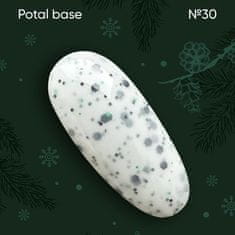 shumee NAILSOFTHEDAY Potal base 30 - mlečna baza s črnimi in zelenimi bleščicami, 10 ml