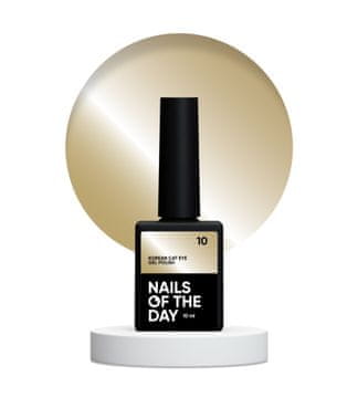 shumee NAILSOFTHEDAY Korejski mačji pogled 10 - toplo zlat hibridni lak za nohte z učinkom "mačjega očesa", 10 ml