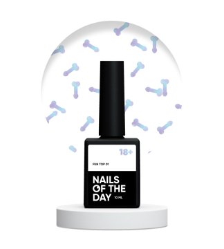 shumee NAILSOFTHEDAY Zabava! top 01 - top s holografskimi elementi brez lepljive plasti, 10 ml
