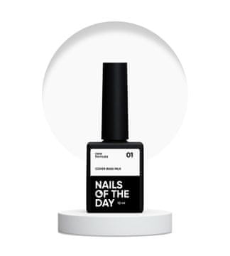 shumee NAILSOFTHEDAY Cover base NOVO Milk 01 - polprozorna hladno-mlečna hibridna podlaga, 10 ml
