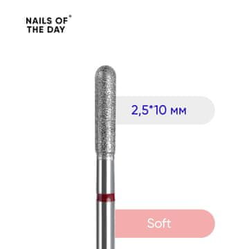 shumee NAILSOFTHEDAY diamantni rezalnik - rdeč valj 2,5 x 10 mm