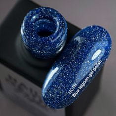 shumee NAILSOFTHENIGHT Blue Lagoon - modri hibridni lak za nohte z odsevnimi delci, 10 ml