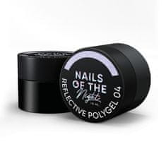 shumee NAILSOFTHENIGHT Reflective Polygel 04 - vijoličen tekoči akrilni gel z učinkom ""flash"", 15 ml