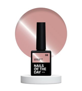 shumee NAILSOFTHEDAY Korean cat eye 08 - toplo-bež hibridni lak za nohte z učinkom "cat eye", 10 ml