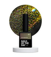 shumee NAILSOFTHENIGHT Cat eye Reflective 01 - odsevni hibridni lak za nohte z učinkom "cat eye", 10 ml