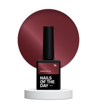 shumee NAILSOFTHEDAY korejski mačji pogled 14 - rdeč hibridni lak za nohte z učinkom "mačjega očesa", 10 ml
