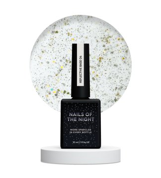 shumee NAILSOFTHENIGHT Reflective base 04 - hibridna podlaga z ""flash"" učinkom z bež-mlečnimi bleščicami, 10 ml