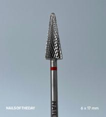 shumee NAILSOFTHEDAY Rezalnik iz karbidne trdine - rdeč konus 6x17 mm