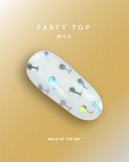 shumee NAILSOFTHEDAY Party top 08 - prozoren top s holografskimi stekli, brez lepljive plasti, 10 ml.