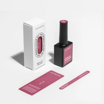 shumee NAILSOFTHEDAY Barva meseca oktober 2024 Mulenbergia - megleno roza hibridni lak, 10 ml
