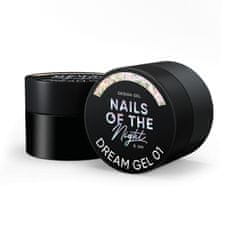 shumee NAILSOFTHENIGHT Dream gel 01 - mlečno roza gel za dekoracije s šesterokotniki in bleščicami, 5 g
