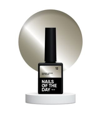 shumee NAILSOFTHEDAY Korean cat eye 12 - hladno-bež hibridni lak za nohte z učinkom "cat eye", 10 ml