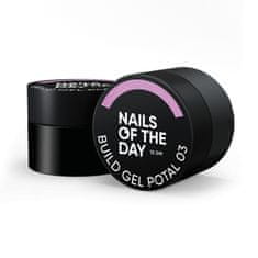 shumee NAILSOFTHEDAY Build gel potal 03 - roza gradilni gel z delci folije, 15 ml