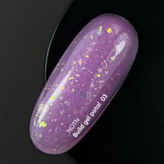 shumee NAILSOFTHEDAY Build gel potal 03 - roza gradilni gel z delci folije, 15 ml