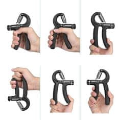 shumee NIYIKOW Hand Grip 10-60kg Black 2 kosa Prijemala z nastavljivim uporom