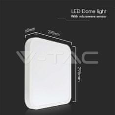 V-TAC LED plafonjera 18W 4000K 1830lm IP44 mikrovalovni senzor+daljinec IP44 bela