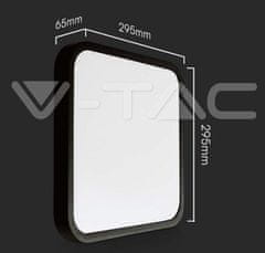 V-TAC LED plafonjera 18W 4000K 1830lm IP44 mikrovalovni senzor+daljinec IP44 črna