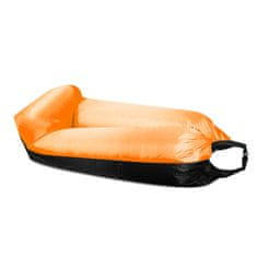 Aga Napihljiva vreča LAZY BAG 230x70 cm Črna/Oranžna
