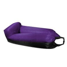 Aga Napihljiva vreča LAZY BAG 230x70 cm Črna/Vijolična