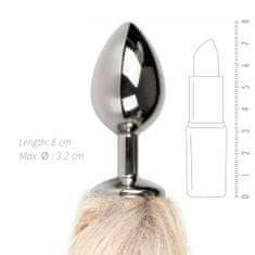 Easytoys Analni čep Fox Tail No. 2, srebrn