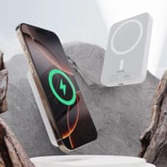 DUDAO K26S MagSafe Power Bank 5000mAh USB / USB-C 20W, belo