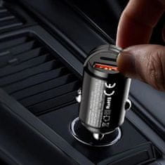DUDAO R3Max avto polnilec 48W QC, črna