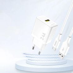 DUDAO A23 polnilnik USB 2.4A, bela