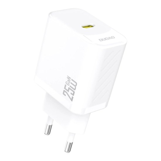 DUDAO A27 GaN polnilnik USB-C 25W, bela